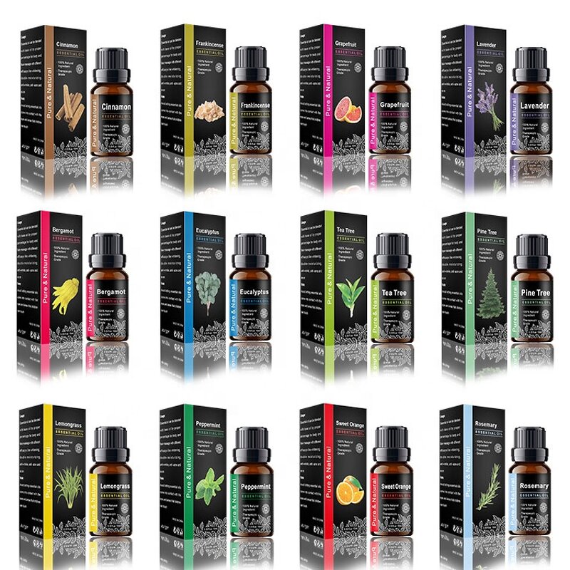Essential Oil Set Manufacturer - Free Sample 100% Natural Organic 12 Premium Grade