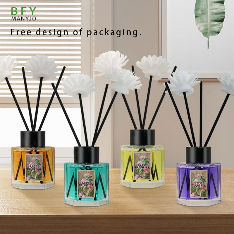 Reed Diffuser Set Manufacturer - Custom Luxury 50ml with Sola Flower & Packaging Box