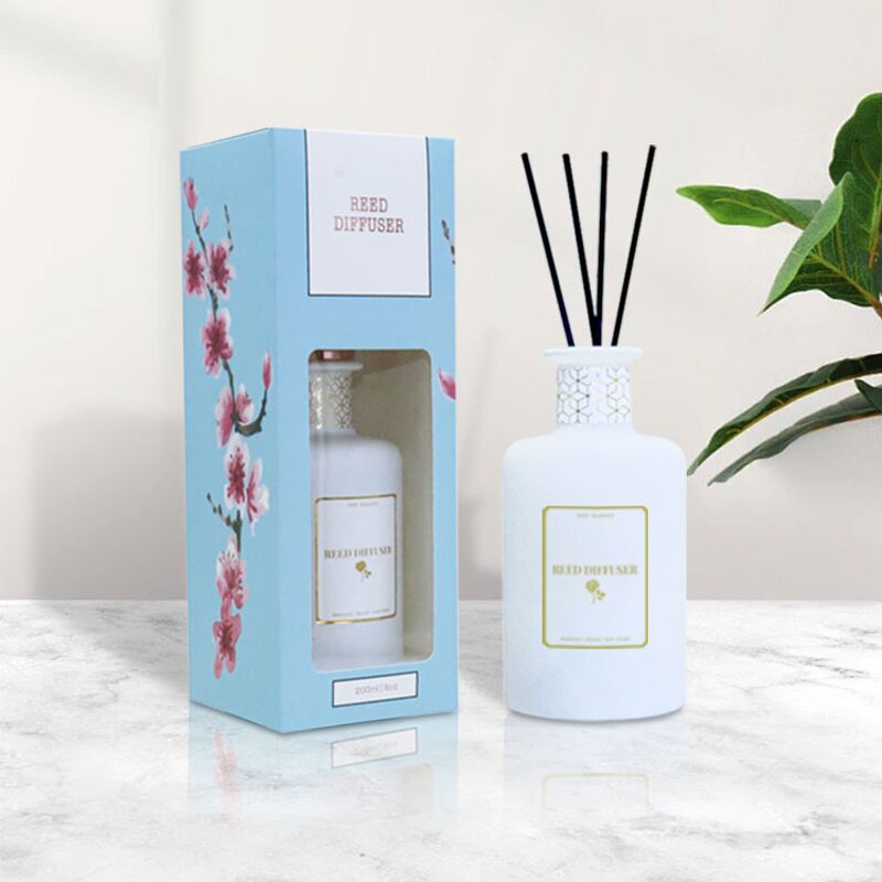 Reed Diffuser Set Manufacturer - Customized Luxury 200ml in White Glass Bottle