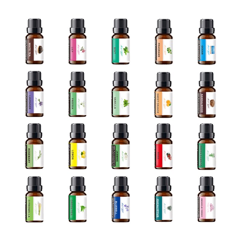 Essential Oil Set Manufacturer - Private Label 10ML Organic 6pcs in Gift Box, 20 Fragrance