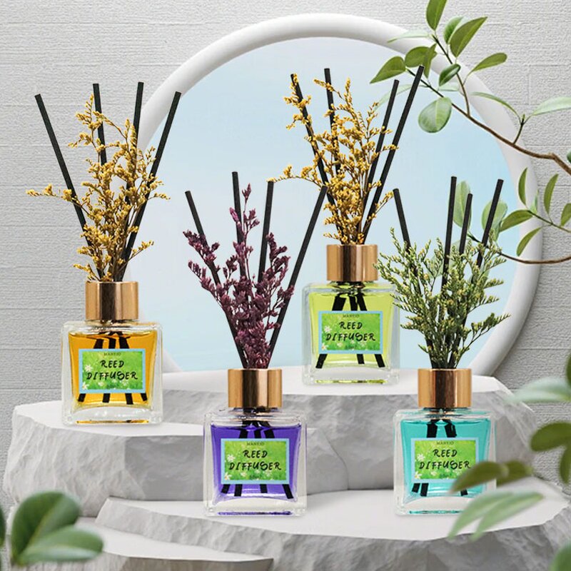 Reed Diffuser Set Manufacturer - Custom 50ml Home Scent with Dried Flower