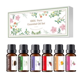 Essential Oil Set Manufacturer - Private Label 10ML Organic 6pcs in Gift Box, 20 Fragrance