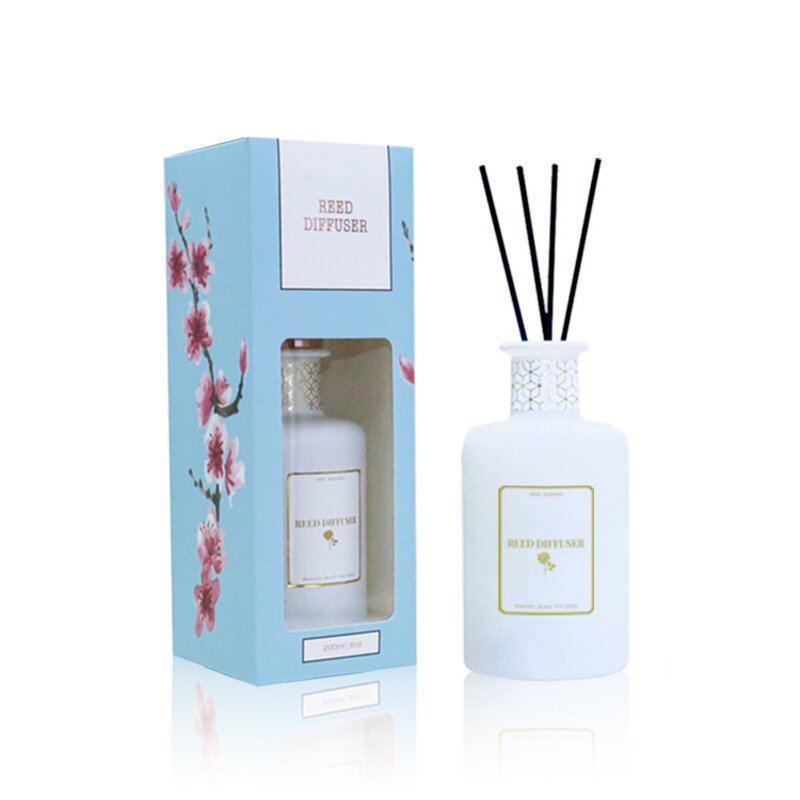 Reed Diffuser Set Manufacturer - Customized Luxury 200ml in White Glass Bottle