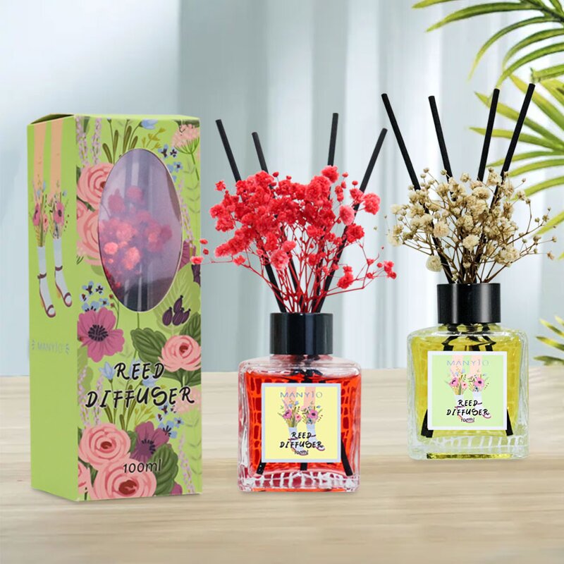 Reed Diffuser Manufacturer - Custom Design 100ml with Dried Flower & Natural Liquid