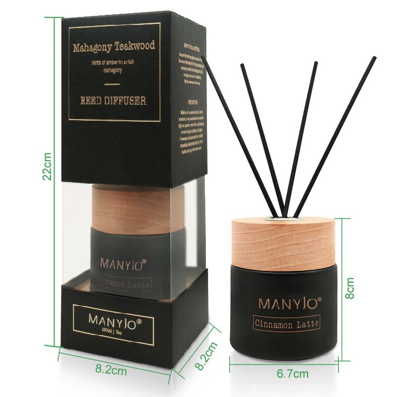 Reed Diffuser Set Manufacturer - Hot Sale 100ml with Wood Lid & Rattan, Refillable