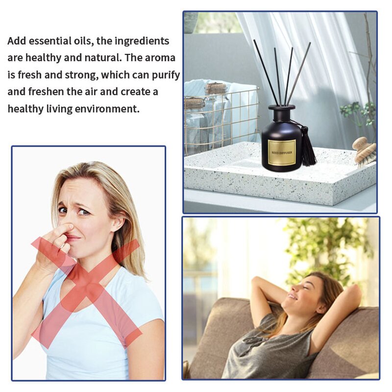 Reed Diffuser Manufacturer - Wholesale 120ml Black Gold Nature Home Fragrance