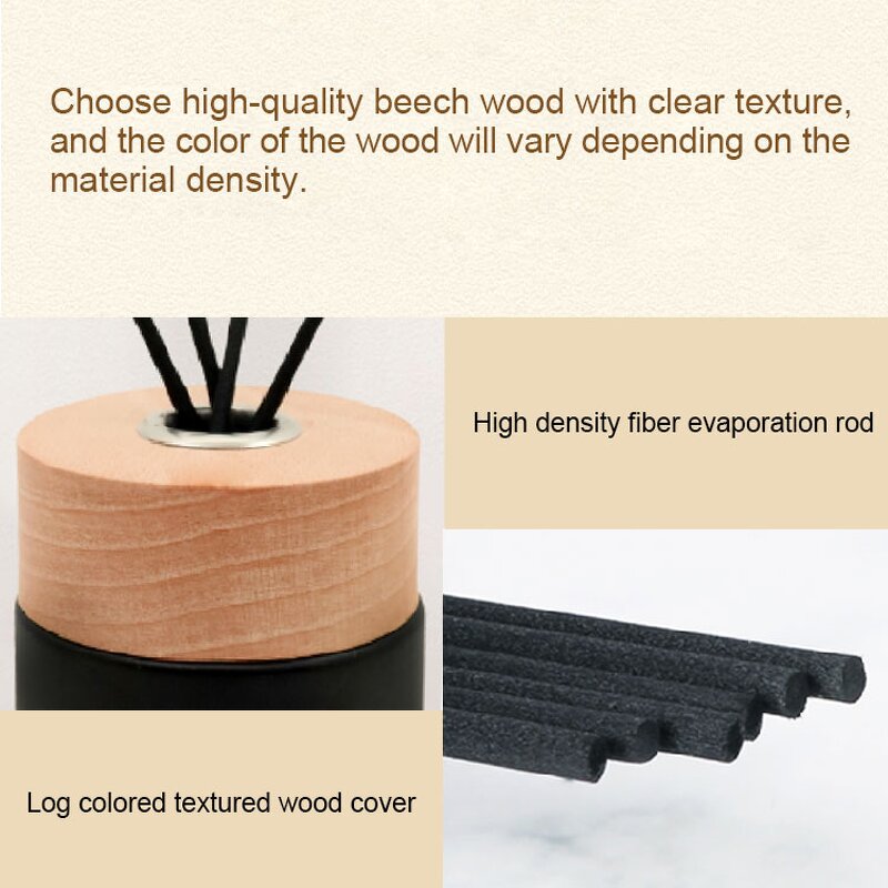 Reed Diffuser Set Manufacturer - Hot Sale 100ml with Wood Lid & Rattan, Refillable