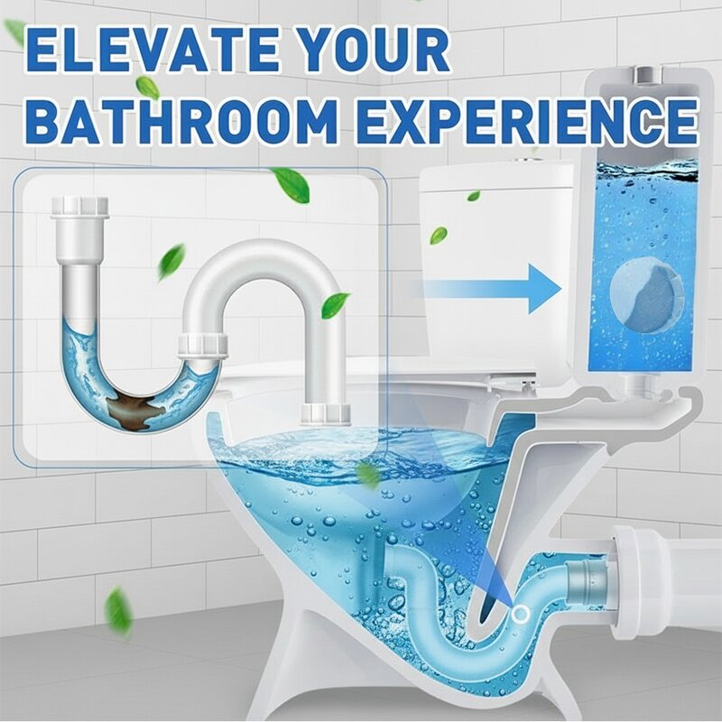 Toilet Cleaner - Manufacturer 6X50g Blue Solid Long-lasting Fresh Bowl Clean