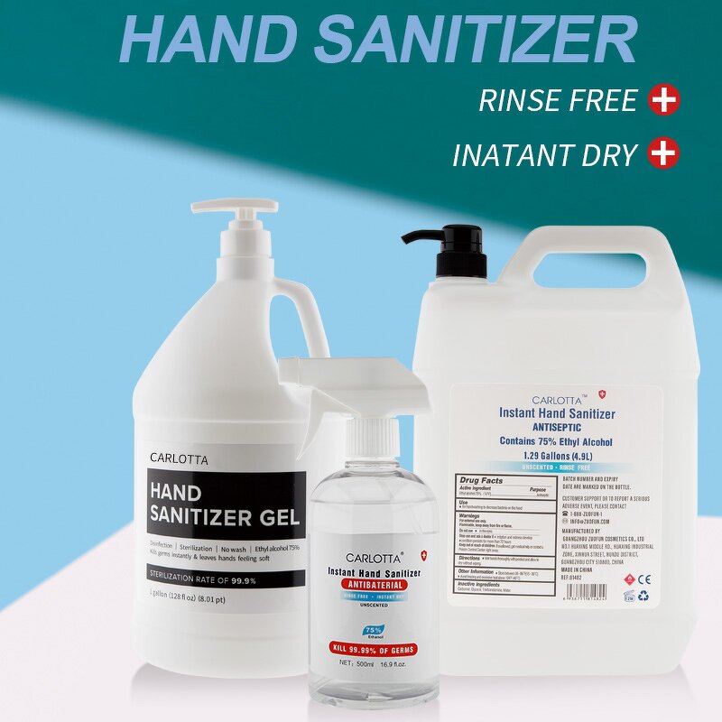 Hand Sanitizer - Manufacturer CARLOTTA 60-500mL 75% Alcohol Gel