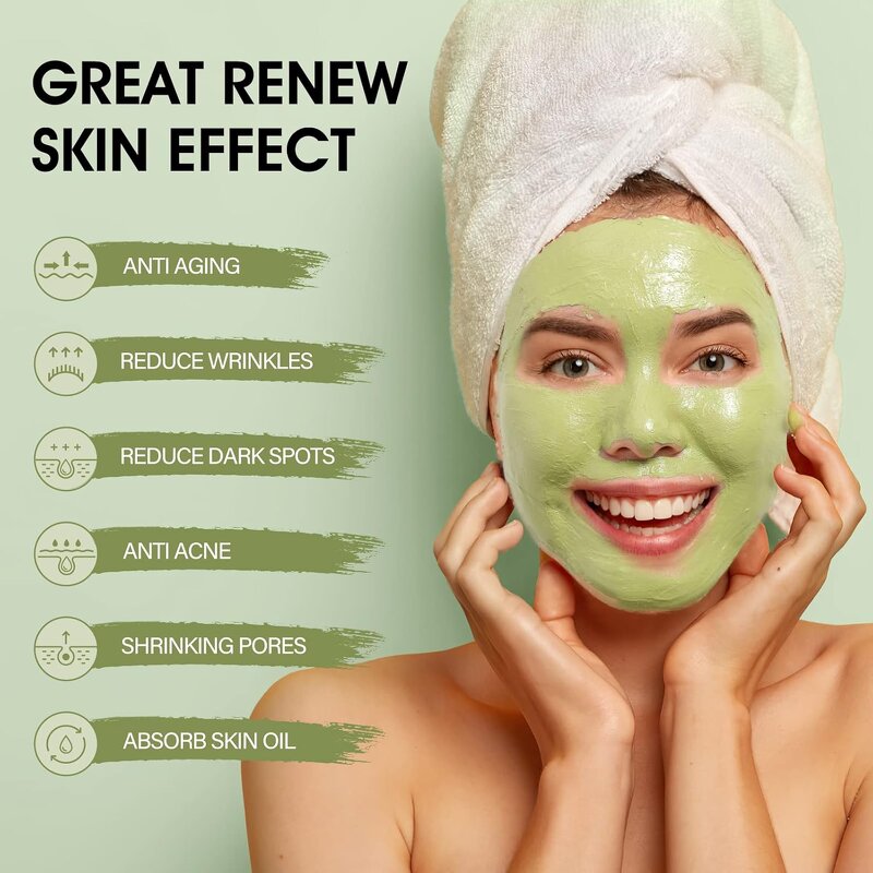 Face Mask Manufacturer - OEM/ODM Green Tea Volcanic Mud Travel Size