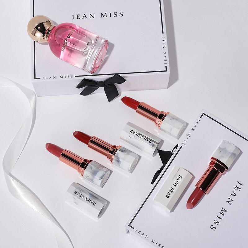 Perfume Set - Manufacturer New 50mL Perfume + 3.5g*2 Lipstick New Year Gift for Women