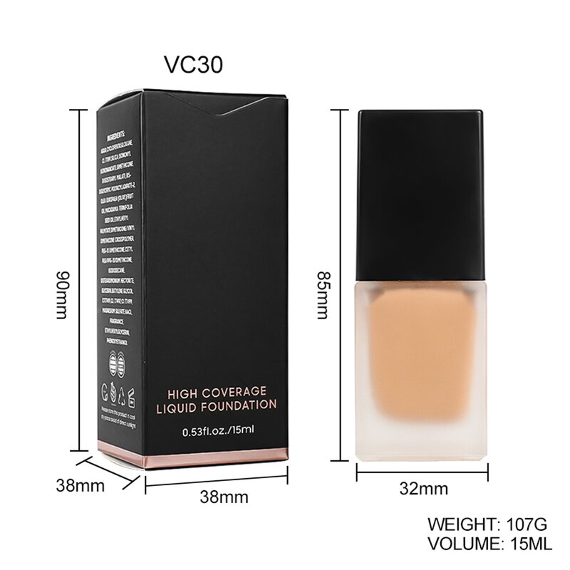 Foundation - Manufacturer Private Label Vegan Matte Full Coverage Waterproof