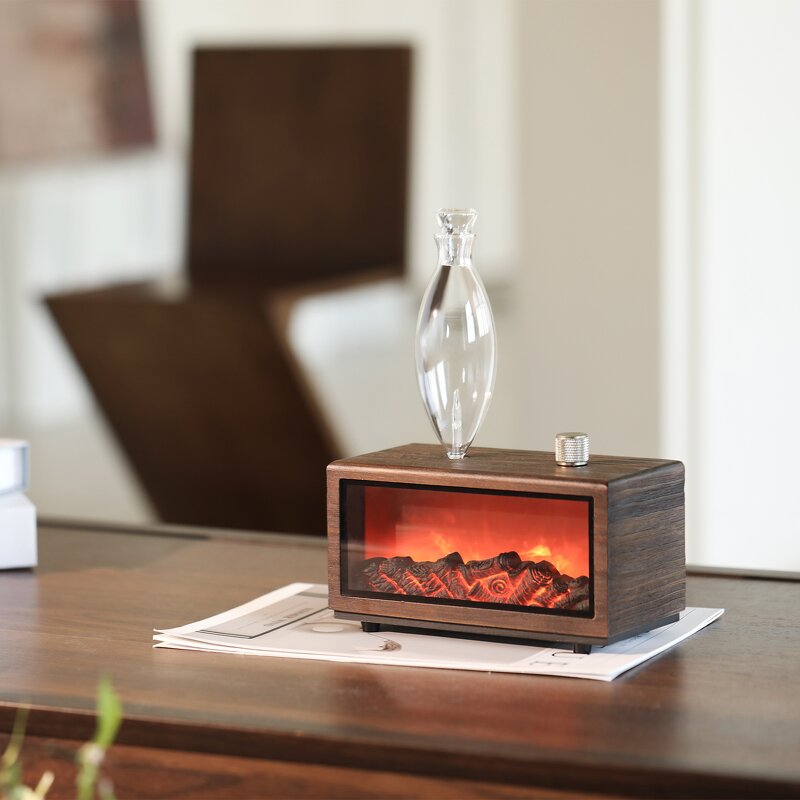 Aromatherapy Diffuser - Manufacturer Christmas Gift Flowing Flame Natural Essential Oil