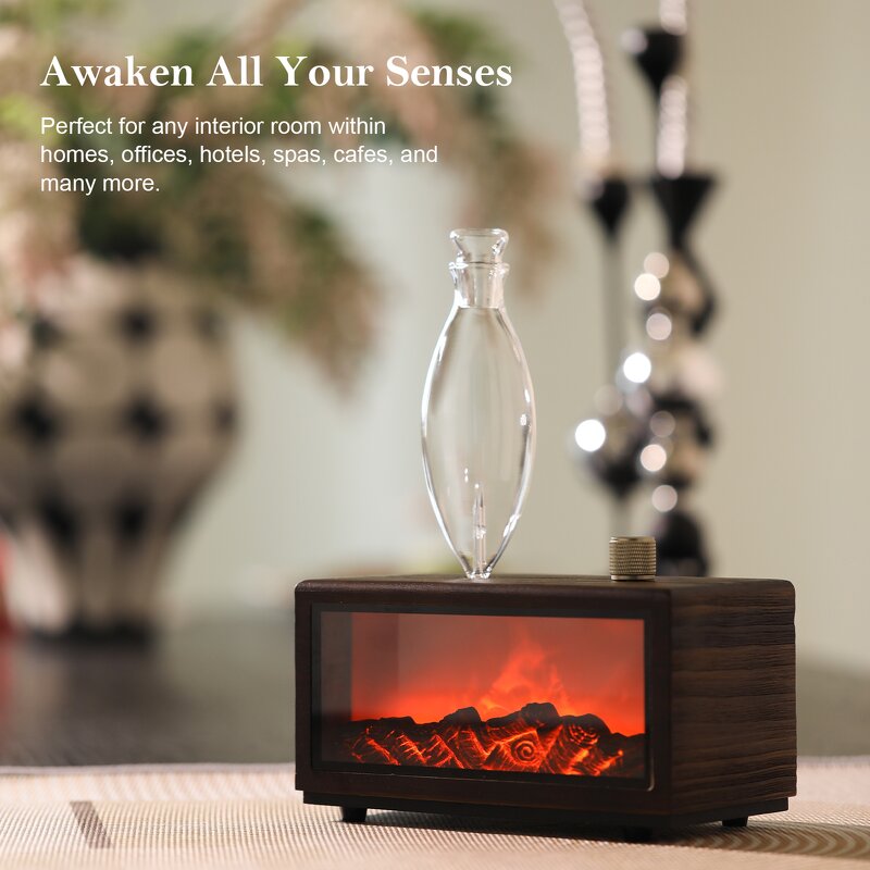 Aromatherapy Diffuser - Manufacturer Christmas Gift Flowing Flame Natural Essential Oil
