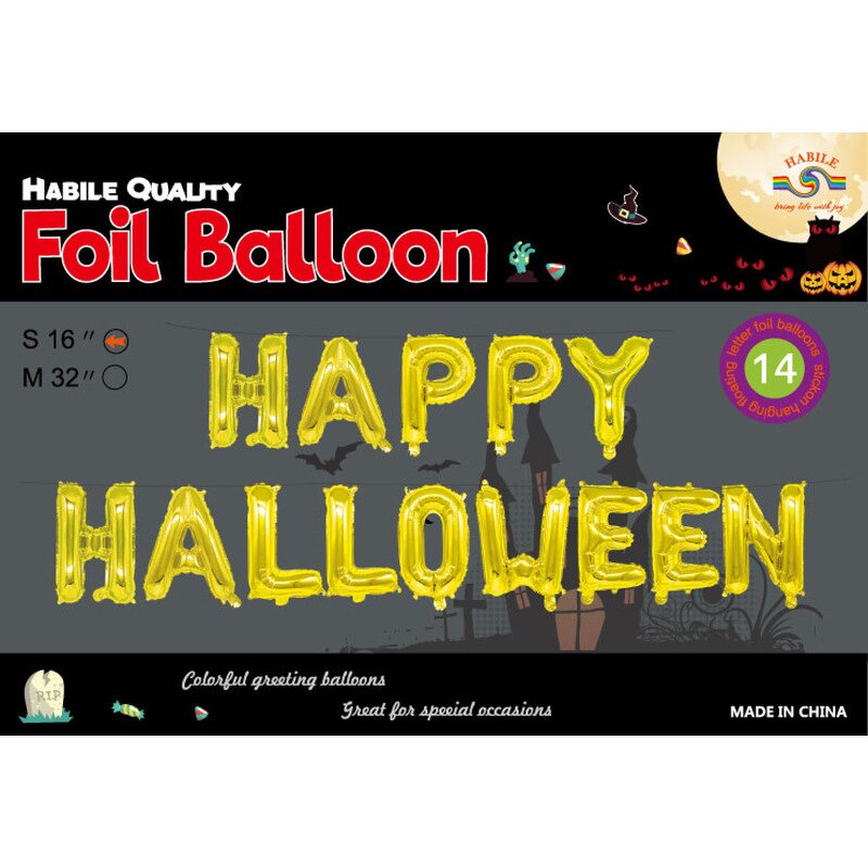Halloween Balloon Manufacturer - 2025 Giant 16 Inch Aluminum Film Letter Set