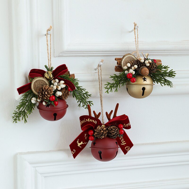 Christmas Tree Decor Manufacturer - Hot Selling Red Metal Jingle Bells