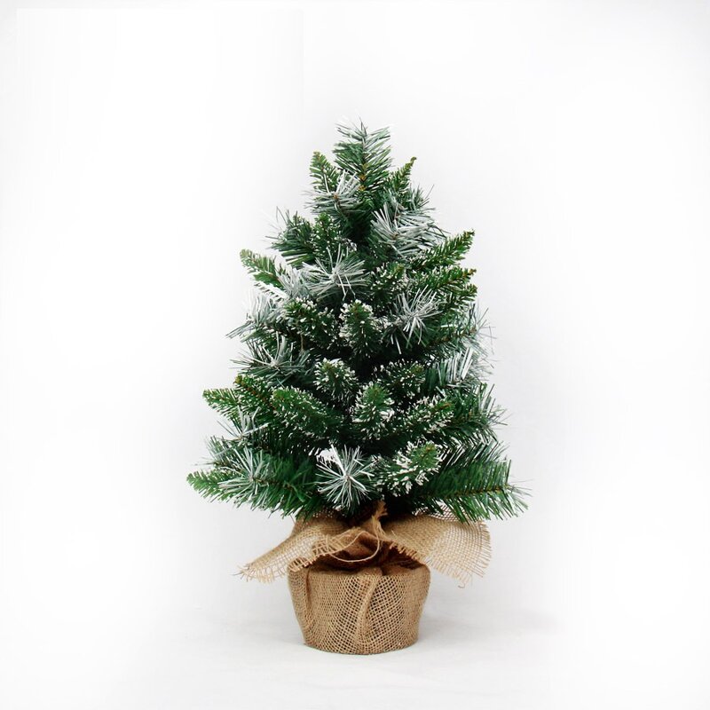 Christmas Tree Manufacturer - New Pointed White Snow Mixed Leaf Linen Mini