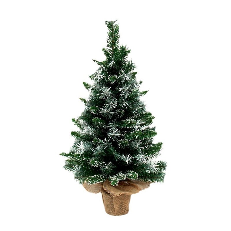 Christmas Tree Manufacturer - New Pointed White Snow Mixed Leaf Linen Mini