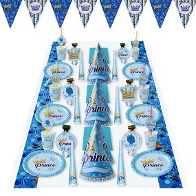 Party Tableware Manufacturer - Custom Print Blue Hot Stamping Dots for Kids