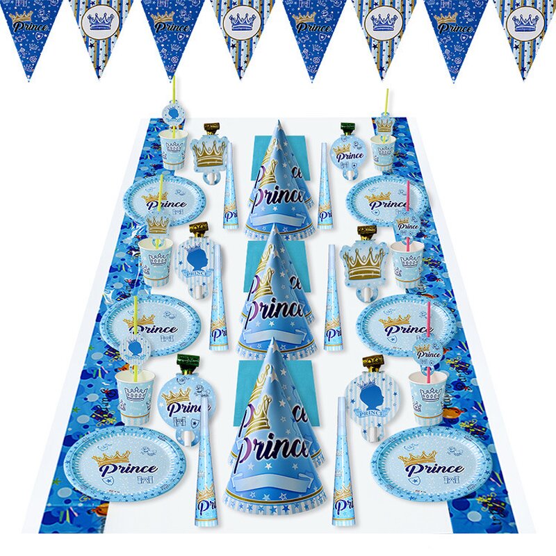 Party Tableware Manufacturer - Custom Print Blue Hot Stamping Dots for Kids