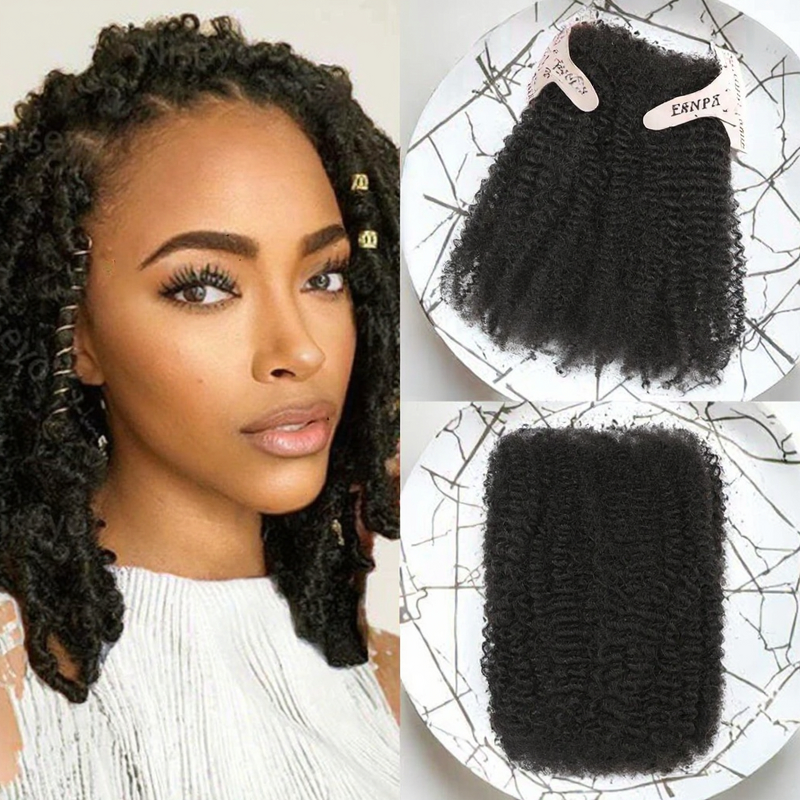 Afro Hair Extensions Manufacturer - Double Drawn Remy Crochet Virgin Kinky Bulk