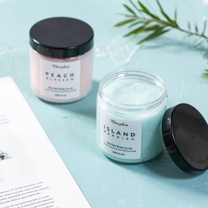 Body Scrub - Manufacturer 300g Sea Salt Grape Mango Exfoliating Bath Jar