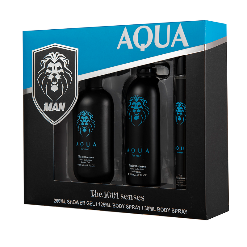 Gift Set - Manufacturer New Men's 200mL Wash 125mL Spray 30mL Mini Perfume