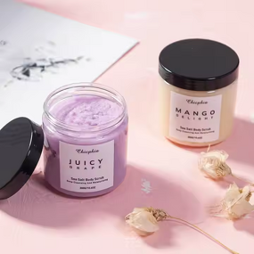 Body Scrub - Manufacturer 300g Sea Salt Grape Mango Exfoliating Bath Jar