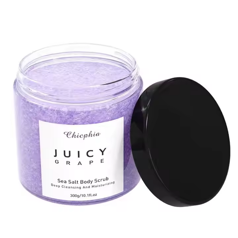 Body Scrub - Manufacturer 300g Sea Salt Grape Mango Exfoliating Bath Jar