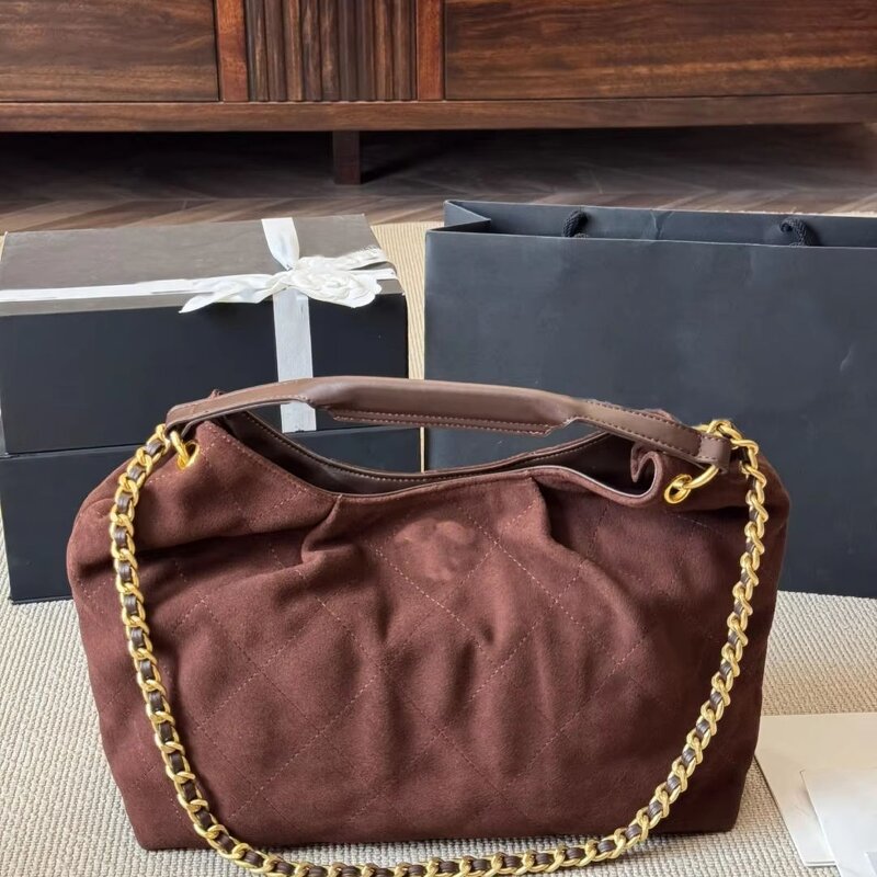 Tote Bag - Manufacturer Luxury Custom Leather Chain Large Capacity Suede Hobo Women