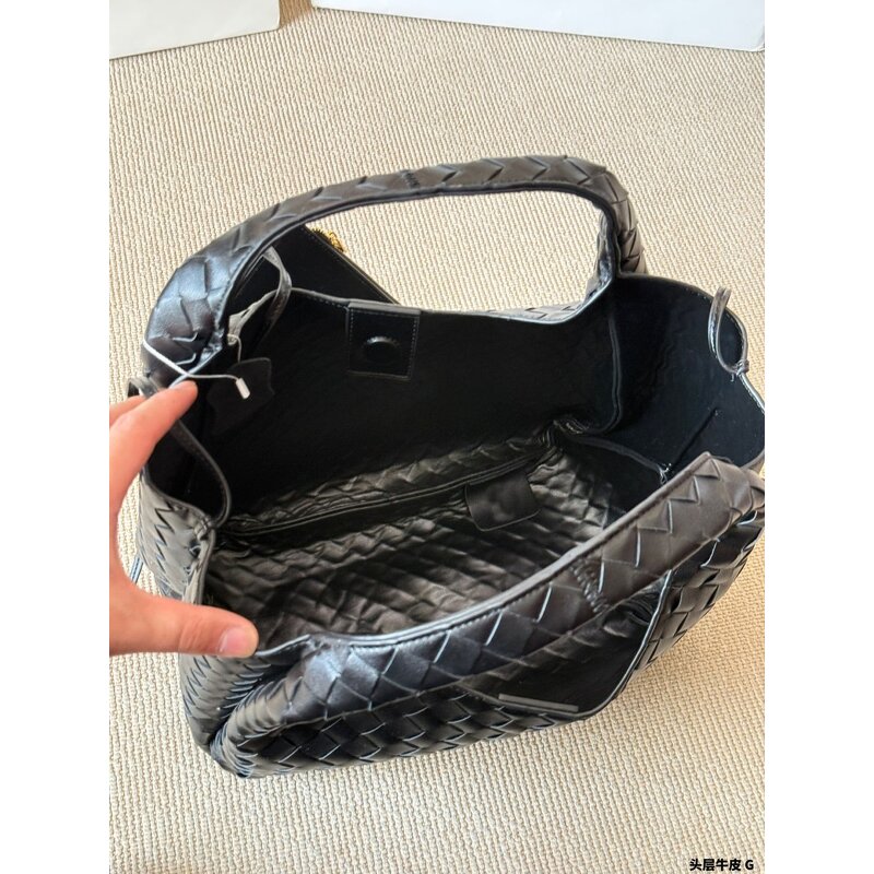 Tote Bag - Manufacturer Woven Genuine Leather Large Capacity Vintage Women's Shoulder