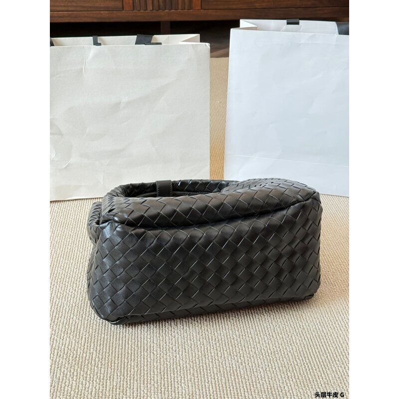 Tote Bag - Manufacturer Woven Genuine Leather Large Capacity Vintage Women's Shoulder