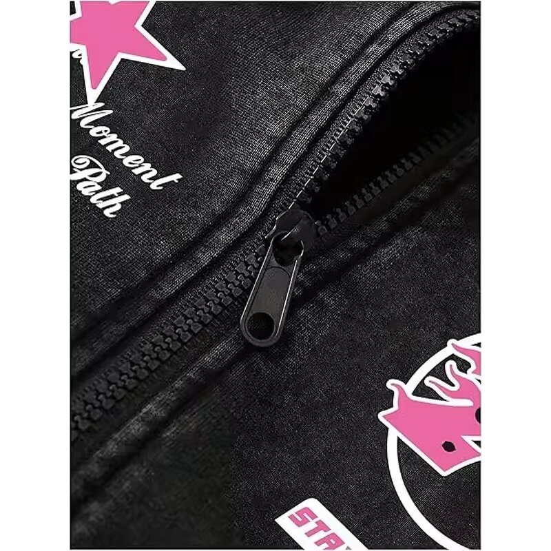 Men's Hoodie Manufacturer - Gothic Grunge Graphic 100% Cotton Zip-up Streetwear