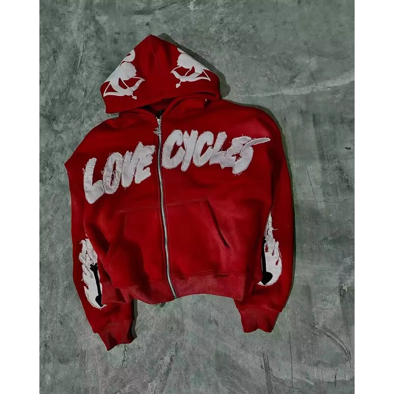 Men's Tracksuit Manufacturer - Custom Embroider Zipper Vintage Acid Wash Flare