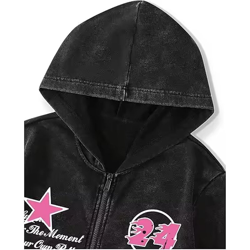 Men's Hoodie Manufacturer - Gothic Grunge Graphic 100% Cotton Zip-up Streetwear