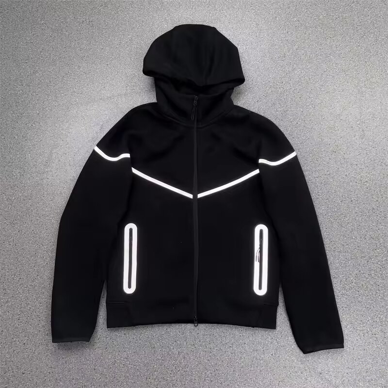 Men's Hoodie Set Manufacturer - Windrunner Tech Fleece Custom Logo Reflective