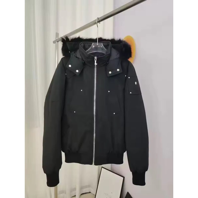Men's Down Coat Manufacturer - 2025 New Hooded Canada Fox Fur-Trim Bomber