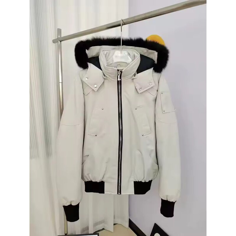 Men's Down Coat Manufacturer - 2025 New Hooded Canada Fox Fur-Trim Bomber