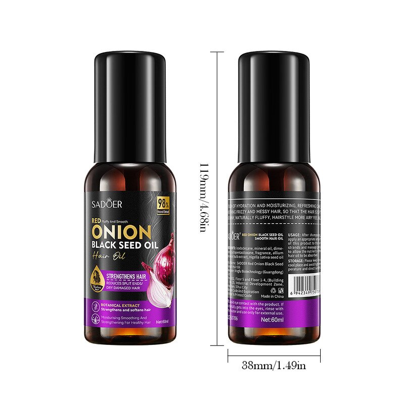 Hair Oil - Manufacturer Onion Black Seed Oil Smooth Moisturizing Hair Care