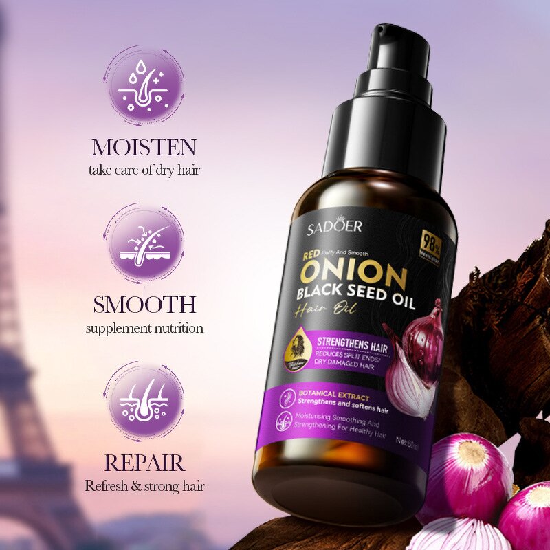 Hair Oil - Manufacturer Onion Black Seed Oil Smooth Moisturizing Hair Care