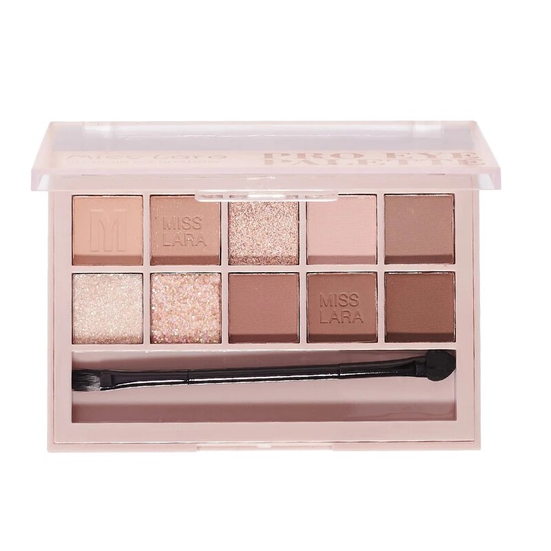 Eyeshadow Palette - Manufacturer Misslara 10 Color Milk Tea Matte Nude with Brush