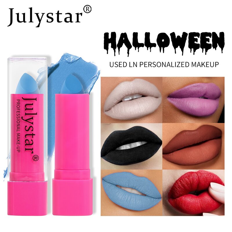 Lipstick - Manufacturer Julystar Halloween Long Matte No Fade No Stick Cup Black