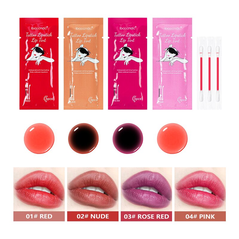 Lipstick - Manufacturer 3 Pocket Cotton Swab Velvet Matte Portable Lip Gloss