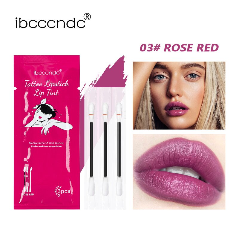 Lipstick - Manufacturer 3 Pocket Cotton Swab Velvet Matte Portable Lip Gloss