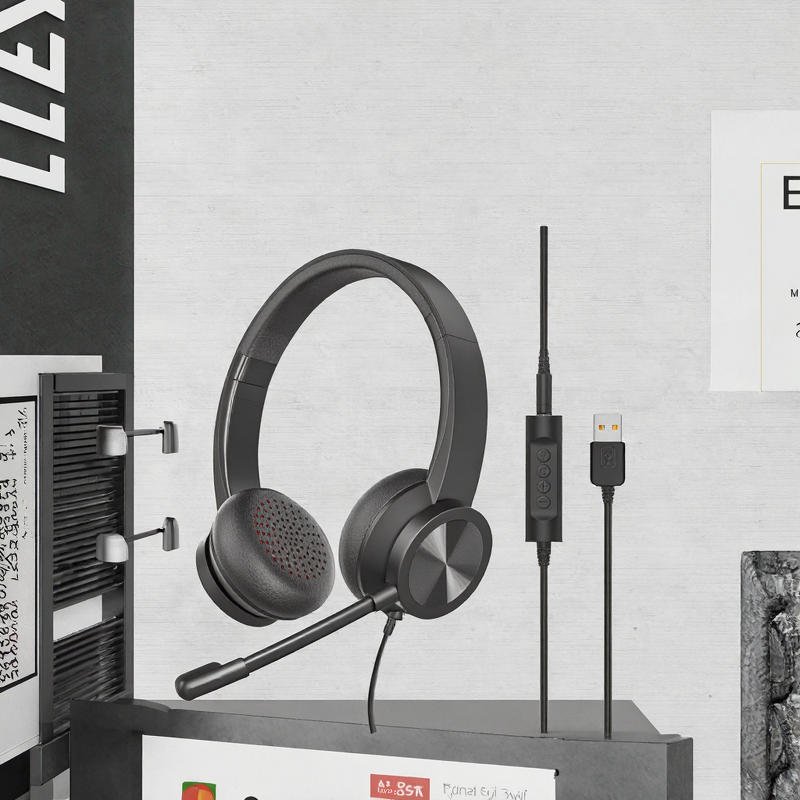 Business Headset Manufacturer - H362 USB Wired with Mic Noise Reduction for Call Centers