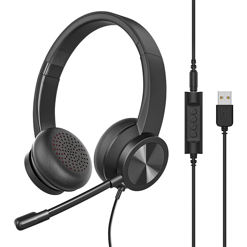 Business Headset Manufacturer - H362 USB Wired with Mic Noise Reduction for Call Centers