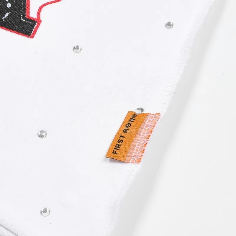 T-shirt - Manufacturer 240g Cotton Diamond Skulls Oversized Streetwear Men