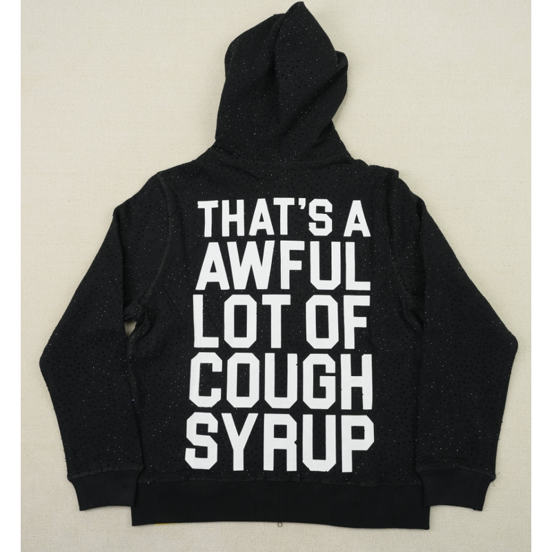 Hoodie - Manufacturer 100%Cotton Rhinestone Cough Syrup Heavyweight Men