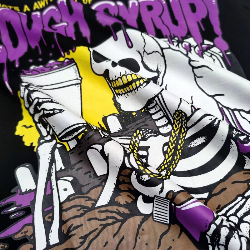 T-shirt - Manufacturer Wholesale 240g Cough Syrup Graphic Heavy Weight Men