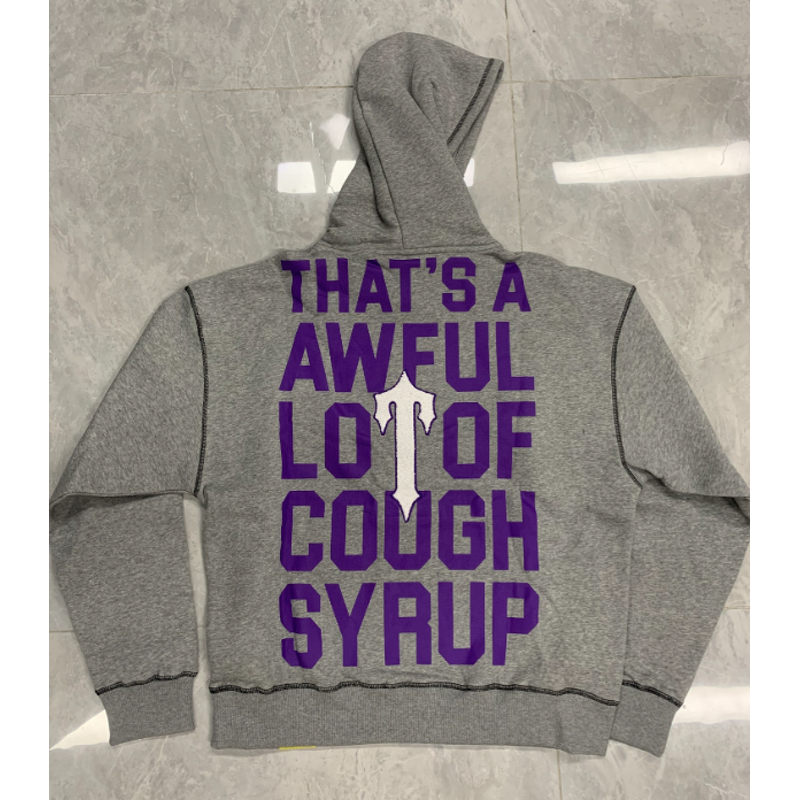 Hoodie - Manufacturer 100%Cotton Cough Syrup Streetwear Pullover Men